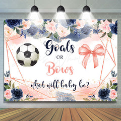 Lofaris Goals and Bows Cute Floral Baby Shower Backdrop