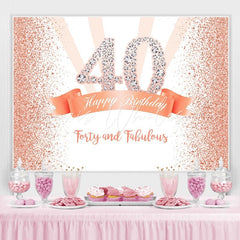 Lofaris Gold and Pink Dots Happy 40th Birthday Party Backdrop