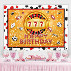 Lofaris Gold Bokeh Glittter Coins Jackpot Birthday Backdrop