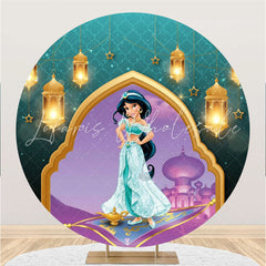 Lofaris Gold Bokeh Light Round Princess Happy Birthday Backdrop