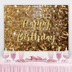 Lofaris Gold Glitter Bokeh Happy Birthday Backdrop For Party