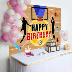 Lofaris Gold Medal Sport Basketball Court Birthday Backdrop