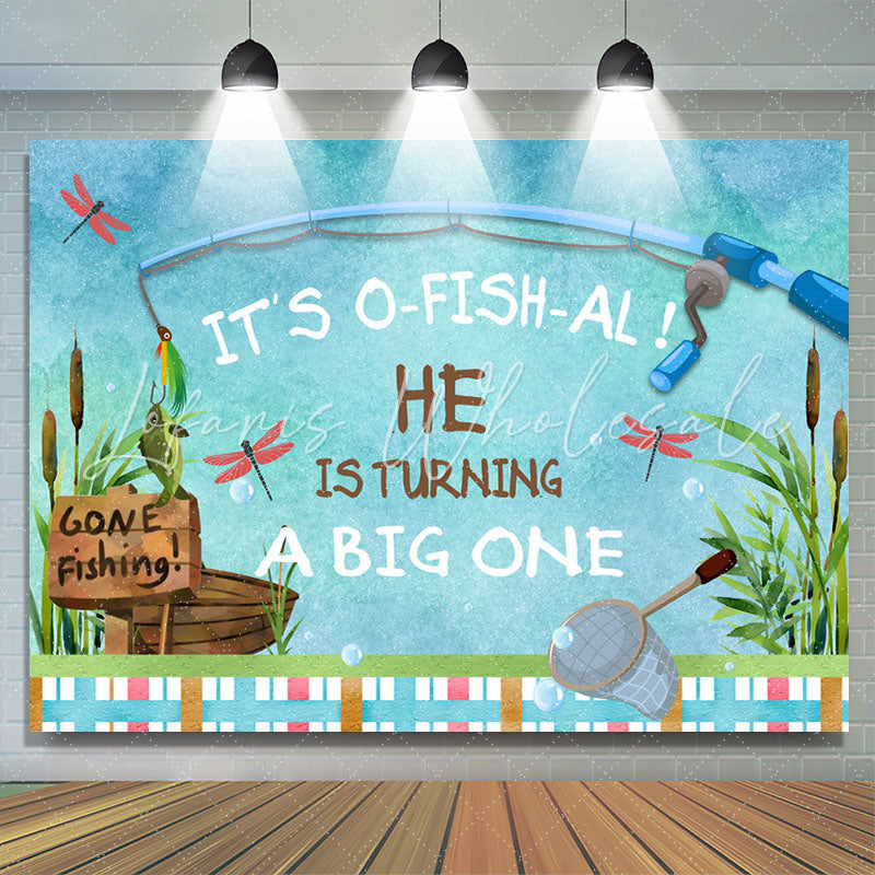 Lofaris Gone Finshing Pool Themed Happy 1St Birthday Backdrop