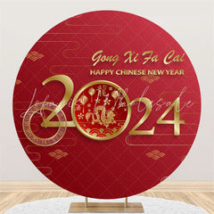 Lofaris Gong Xi Fa Cai 2024 Round Chinese New Year Backdrop