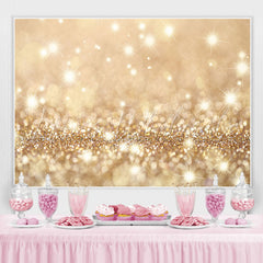 Lofaris Gorgeous Golden Flash Bokeh Backdrop For Birthday Party