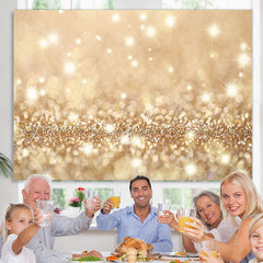 Lofaris Gorgeous Golden Flash Bokeh Backdrop For Birthday Party