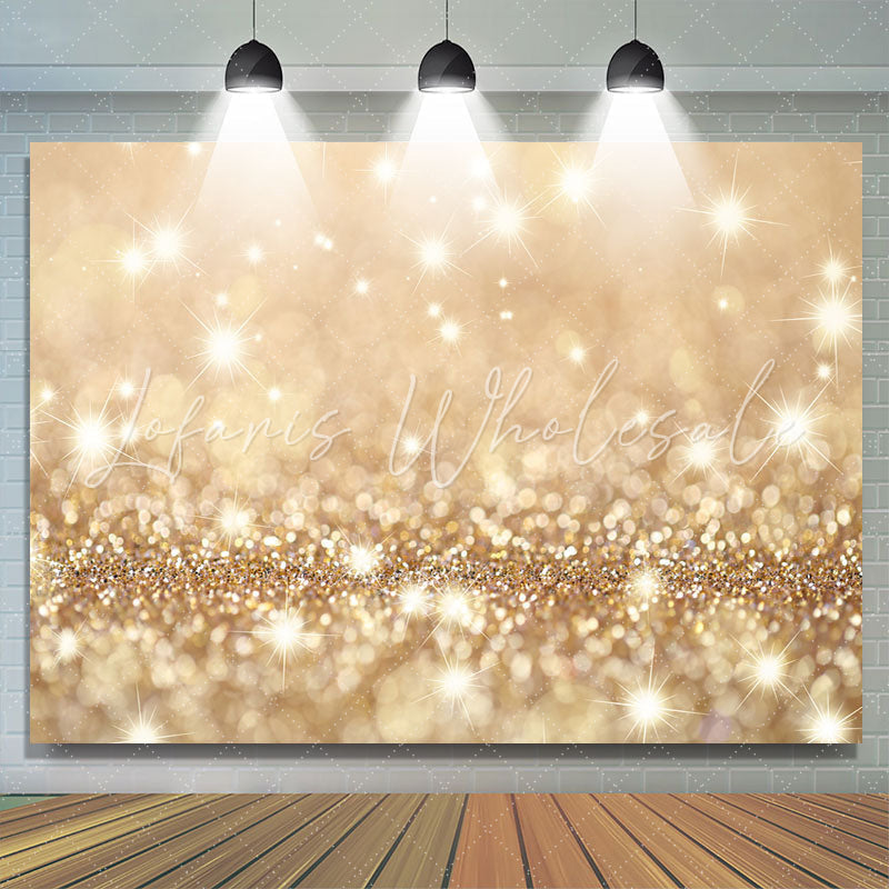 Lofaris Gorgeous Golden Flash Bokeh Backdrop For Birthday Party