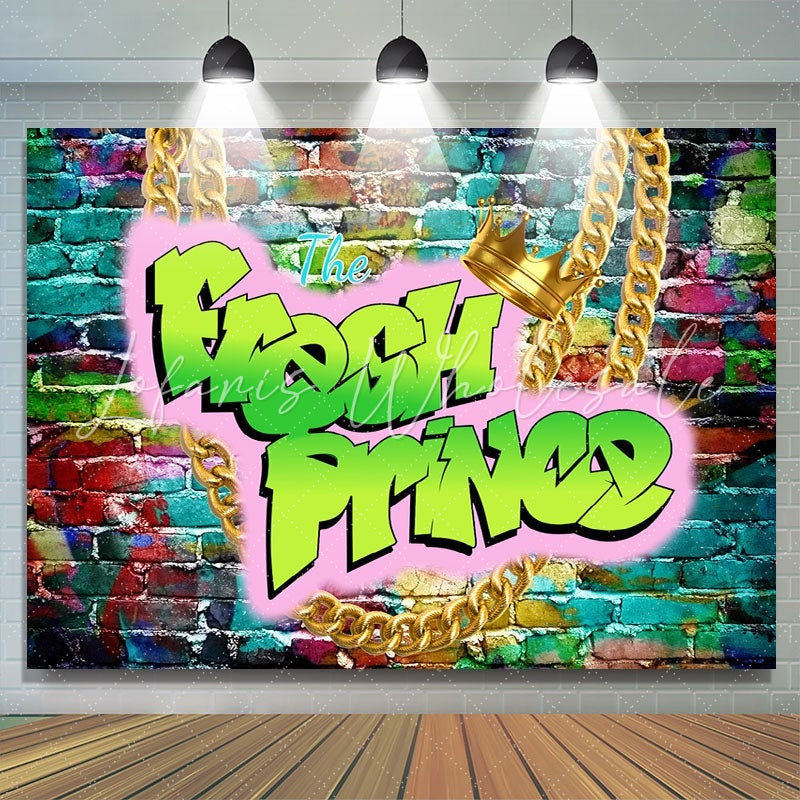 Lofaris Graffiti Brick The Fresh Prince Baby Shower Backdrop