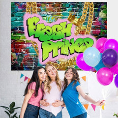 Lofaris Graffiti Brick The Fresh Prince Baby Shower Backdrop