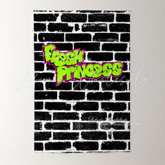 Lofaris Graffiti Fresh Princess Black Brick Party Backdrop