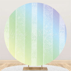 Lofaris Green And Blue Themed Round Happy Birthday Backdrop