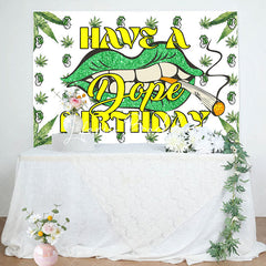 Lofaris Green Cannabis Lip Have A Dope Birthday Backdrop