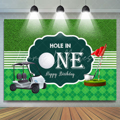 Lofaris Green Golf Course Hole In One Happy Birthday Backdrop