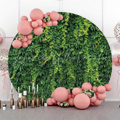 Lofaris Green Leave Theme Round Decoration Backdrop For Wedding