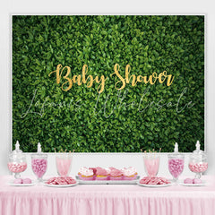 Lofaris Green Leaves Plant Simple Baby Shower Backdrop For Girl