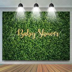 Lofaris Green Leaves Plant Simple Baby Shower Backdrop For Girl