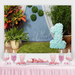 Lofaris Green Plant Grass First Birthday Photo Backdrop for Party