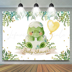 Lofaris Green Plants And Tirtle With Heart Baby Shower Backdrop