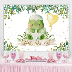 Lofaris Green Plants And Tirtle With Heart Baby Shower Backdrop