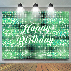 Lofaris Green Sparkling Sequin Dance Happy Birthday Backdrop