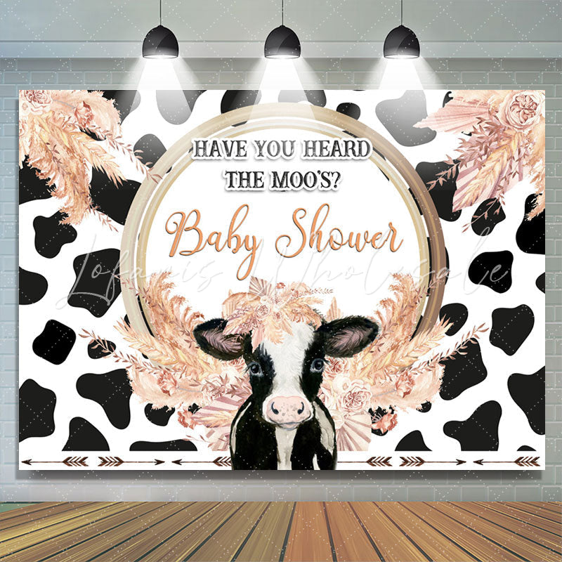 Lofaris Have You Heard The Moos Baby Shower Decoration Backdrop