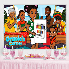 Lofaris Hawaii Happy Family Blue Sky Beach Backdrop For Party