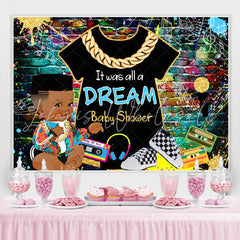 Lofaris Hip Hop Graffiti Wall A Dream Baby Shower Backdrop