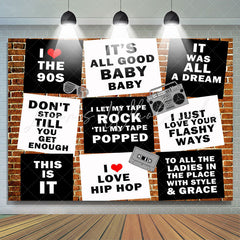 Lofaris Hip Hop Its All Good Baby 90s Brick Backdrop For Boy