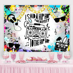 Lofaris Hip Hop Radio Graffiti Style Happy Birthday Backdrop