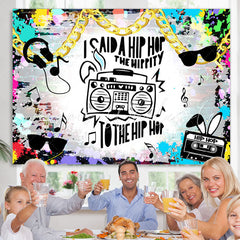 Lofaris Hip Hop Radio Graffiti Style Happy Birthday Backdrop