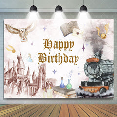 Lofaris Hogwarts Style Mystical Happy Birthday Backdrop