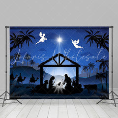 Lofaris Holy Angel Nativity Star Night Christmas Backdrop