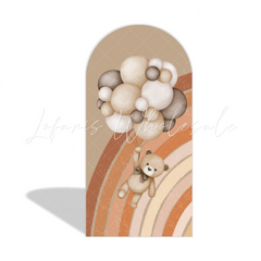 Hot Air Balloon Teddy Bear Birthday Party Arch Backdrop Wall Cloth Cover