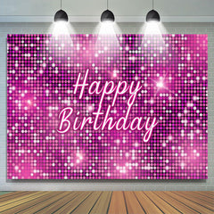 Lofaris Hot Pink Sequins Sparkle Happy Birthday Backdrop