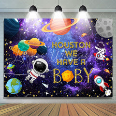 Lofaris Houston We Have A Baby Universe Gender Reveal Backdrop