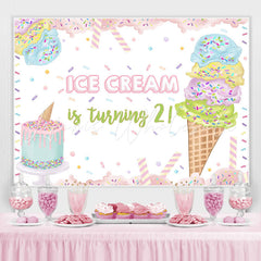 Lofaris Ice Cream Is Turning 2 Sweet 2rd Birthday Backdrop