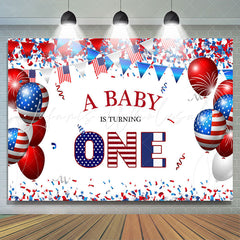 Lofaris Independence Day Theme 1st Birthday Party Backdrop