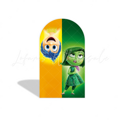 Inside Out Theme Birthday Party Arch Backdrop Wall Cloth Cover