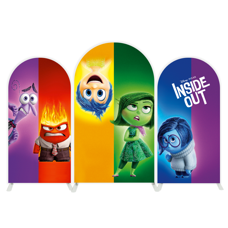 Inside Out arch Birthday Party Arch Backdrop Wall Cloth Cover