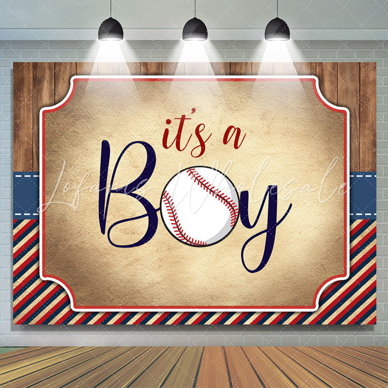 Lofaris Its A Boy Baseball Theme Lovely Baby Shower Backdrop