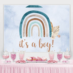 Lofaris Its A Boy Rainbow Theme Baby Shower Party Backdrop