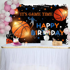 Lofaris Its Game Time Basketball Sports Birthday Backdrop