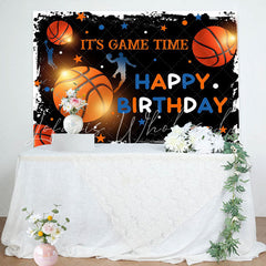 Lofaris Its Game Time Basketball Sports Birthday Backdrop