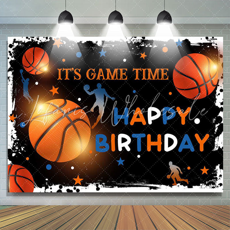 Lofaris Its Game Time Basketball Sports Birthday Backdrop