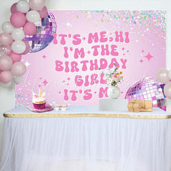 Lofaris Its Me Purple Light Ball Birthday Backdrop For Girl