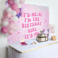 Lofaris Its Me Purple Light Ball Birthday Backdrop For Girl