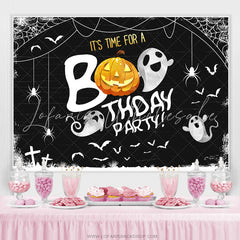 Lofaris Its Time For A Boo Thday Party Halloween Theme Backdrop