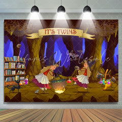 Lofaris Its Twins Witches In The Cave Baby Shower Backdrop