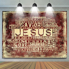 Lofaris Jesus Christ Religious Word Photo Christmas Backdrop