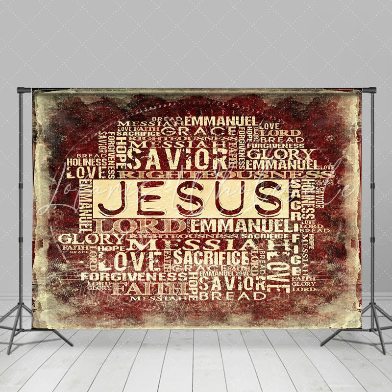 Lofaris Jesus Christ Religious Word Photo Christmas Backdrop